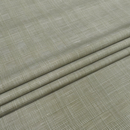 Olive Signature Check Fabric