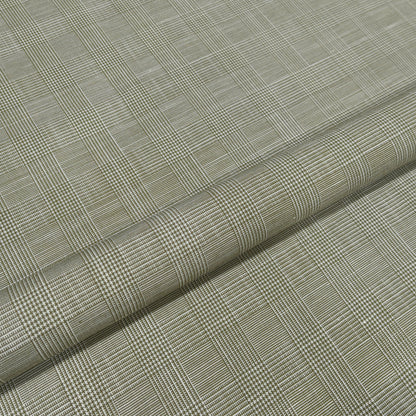 Olive Signature Check Fabric