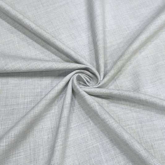 Silver Regent Check Fabric
