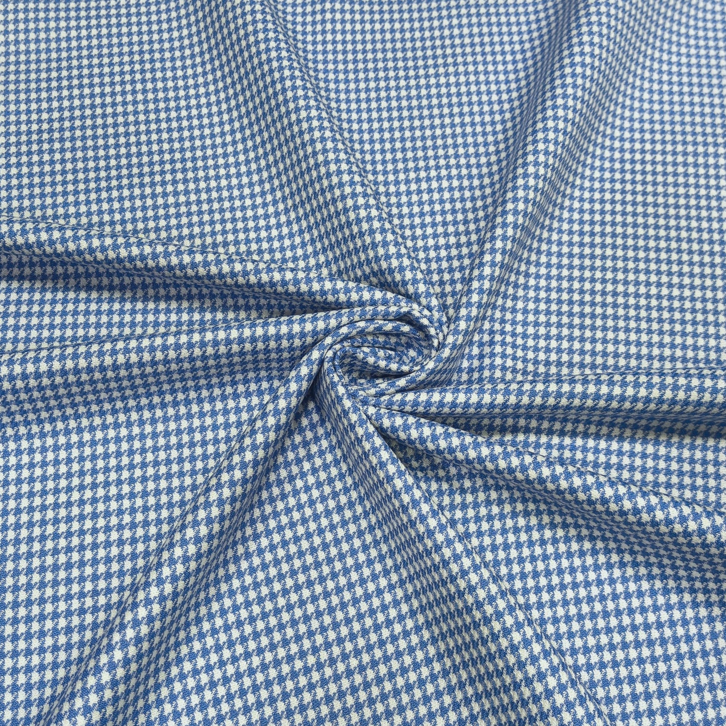 Blue Crest Houndstooth Fabric