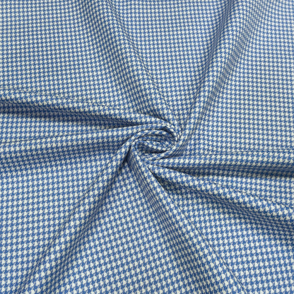 Blue Crest Houndstooth Fabric