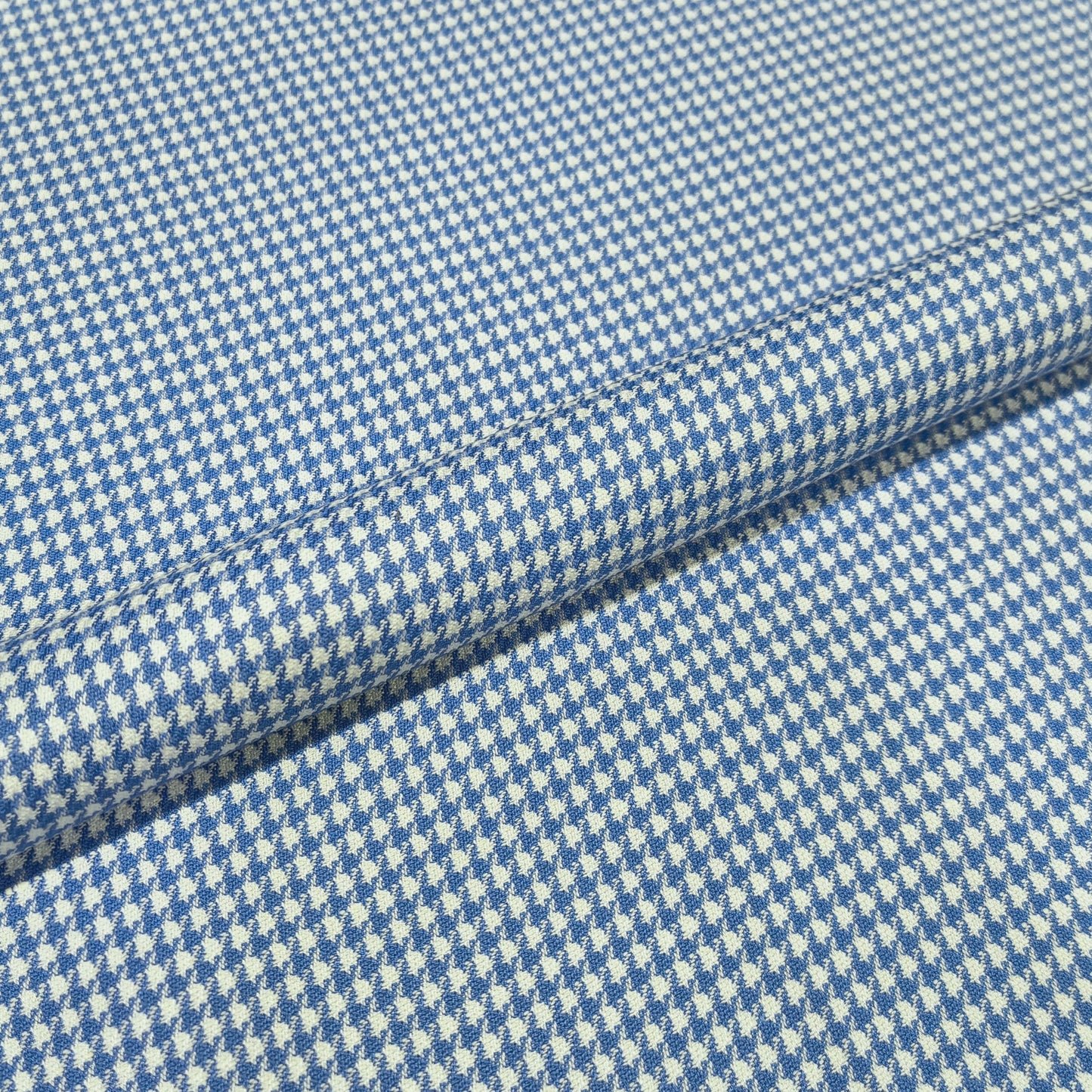 Blue Crest Houndstooth Fabric