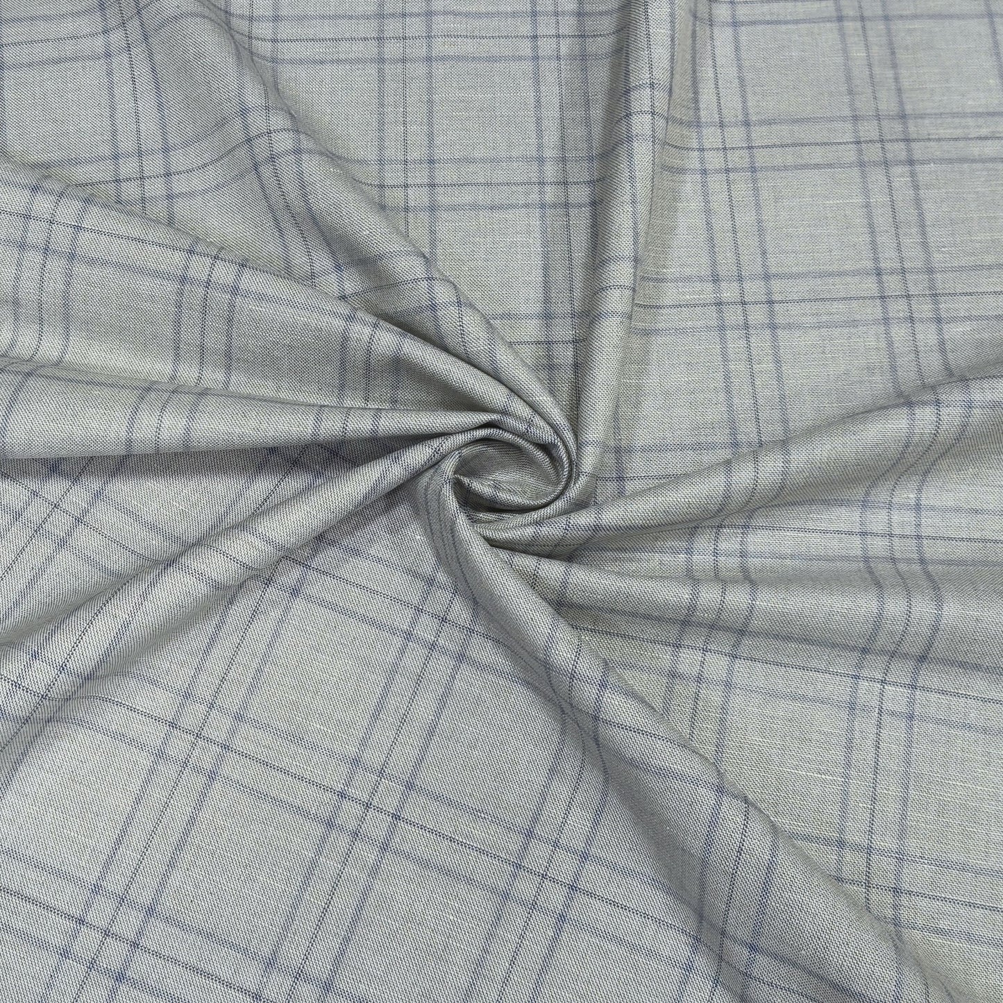 Silver Slate Windowpane Fabric