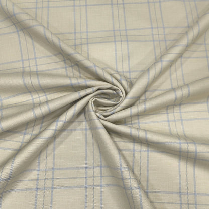 Sandstone Sky Windowpane Fabric