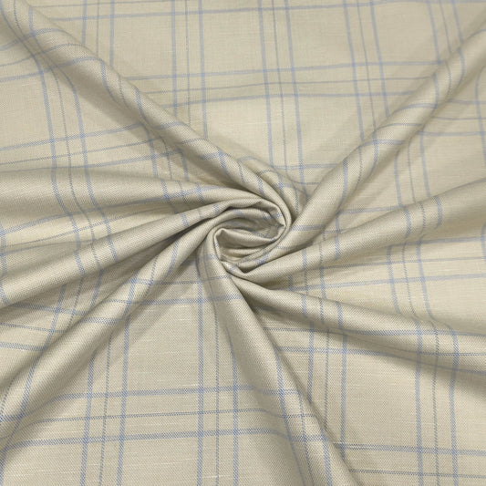 Sandstone Sky Windowpane Fabric