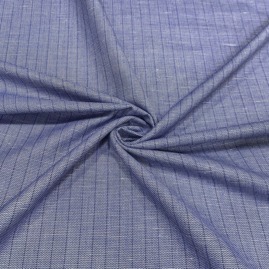 Royal Indigo Texture Stripe Fabric