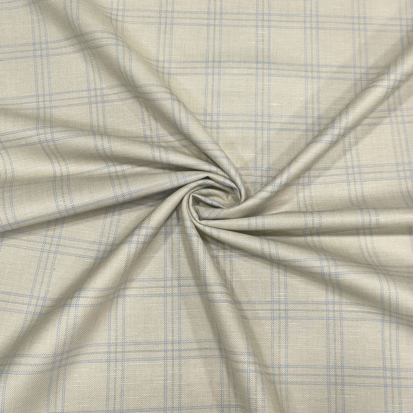Blue Horizon Windowpane Fabric