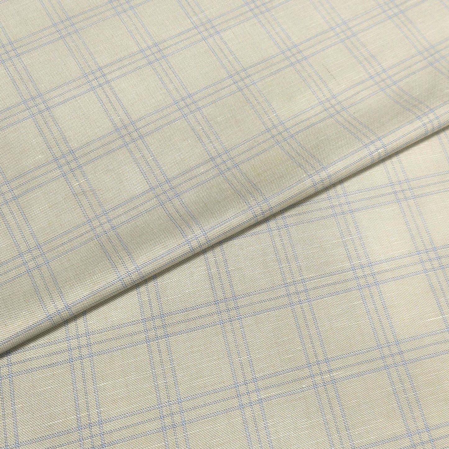 Blue Horizon Windowpane Fabric