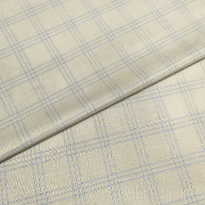 Blue Horizon Windowpane Fabric