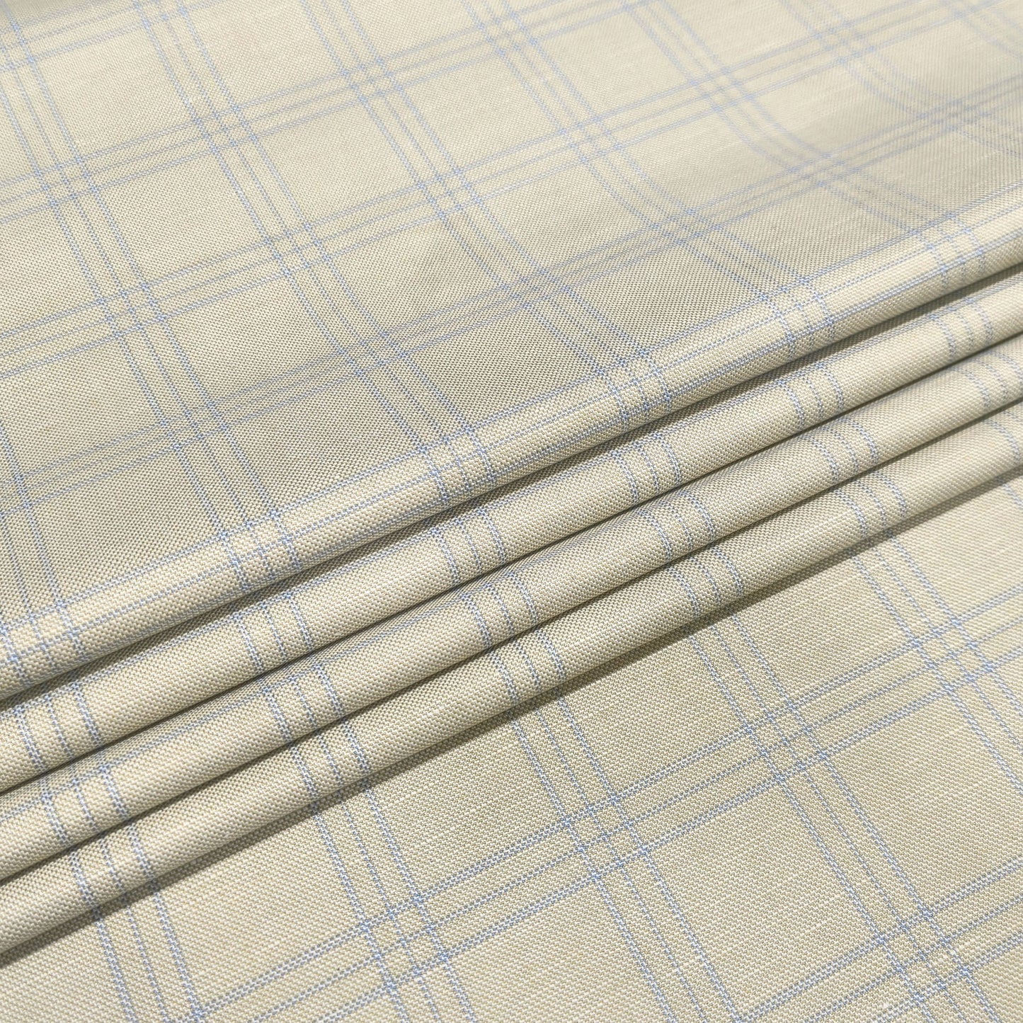 Blue Horizon Windowpane Fabric