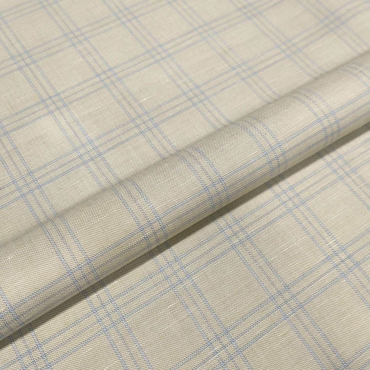 Blue Horizon Windowpane Fabric