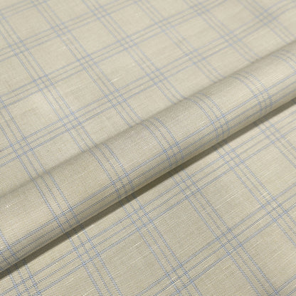 Blue Horizon Windowpane Fabric