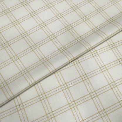 Ivory Windsor Windowpane Fabric