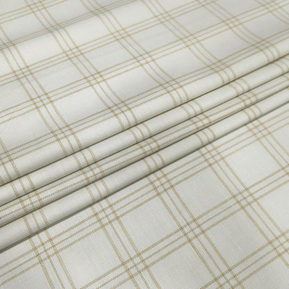 Ivory Windsor Windowpane Fabric