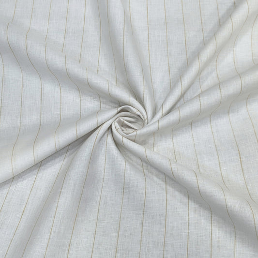 White Sand Pinstripe Fabric
