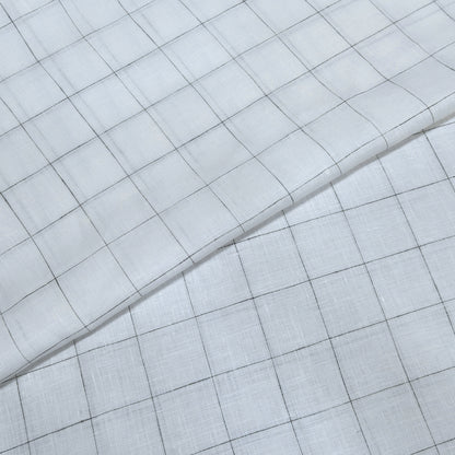 Classic Windowpane Linen Fabric