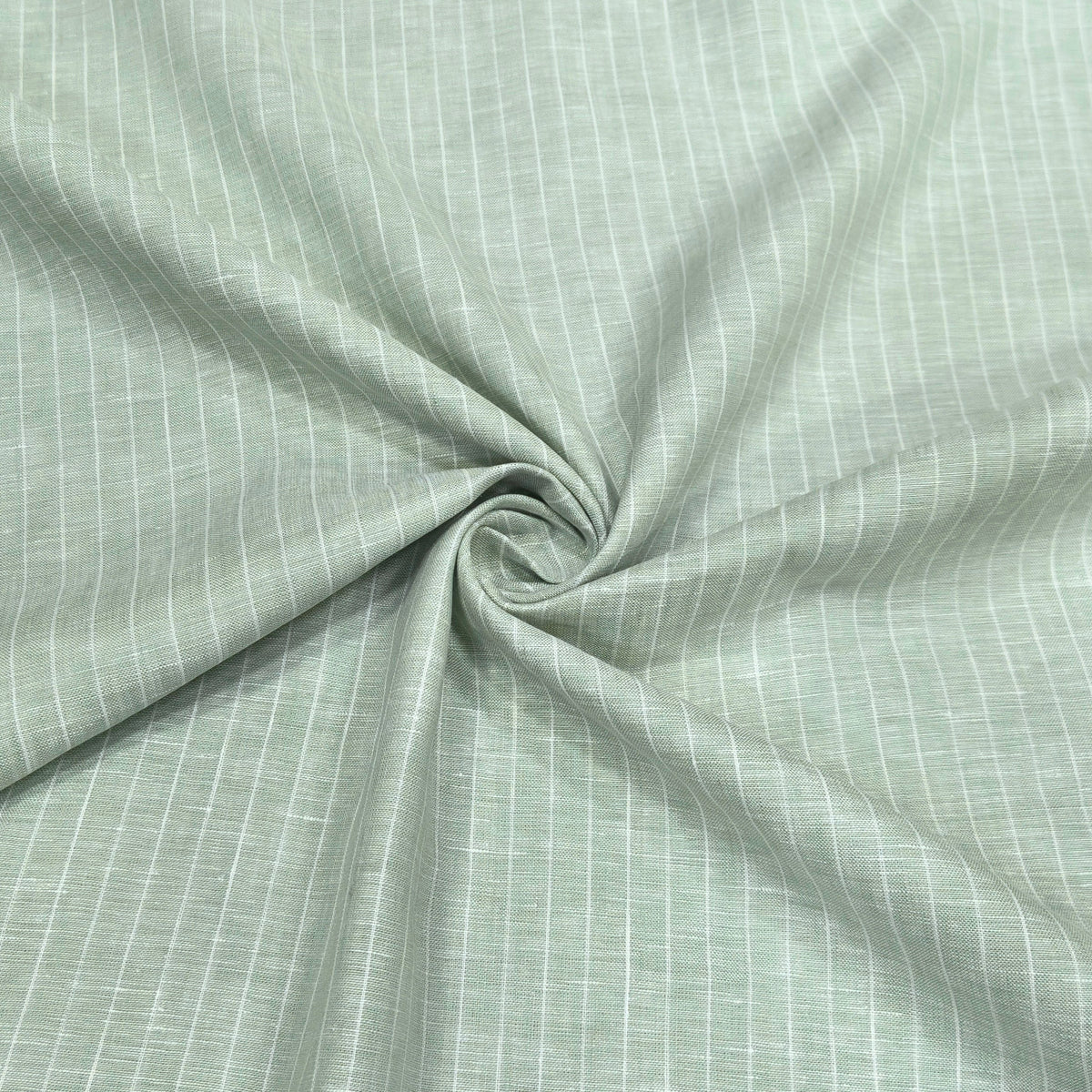 Sage Stripe Linen Fabric
