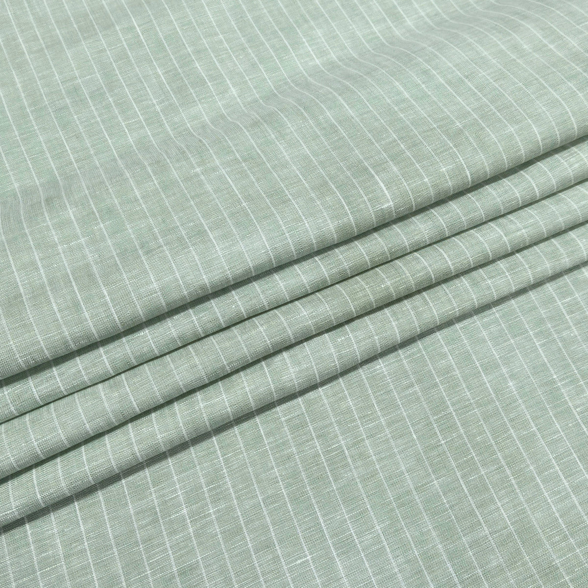 Sage Stripe Linen Fabric