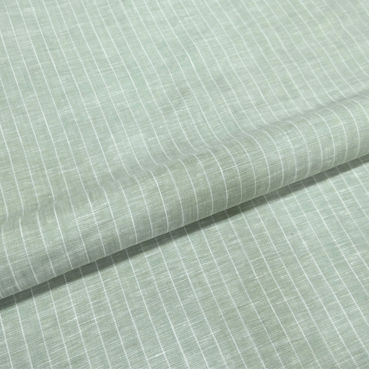 Sage Stripe Linen Fabric