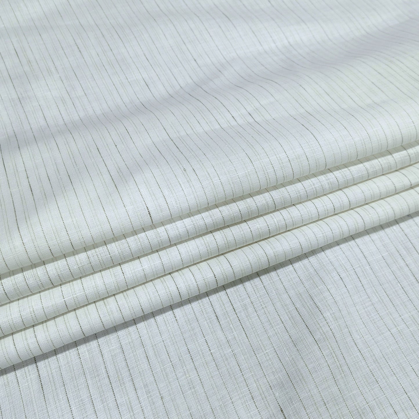 Olive Whisper Pinstripe Fabric