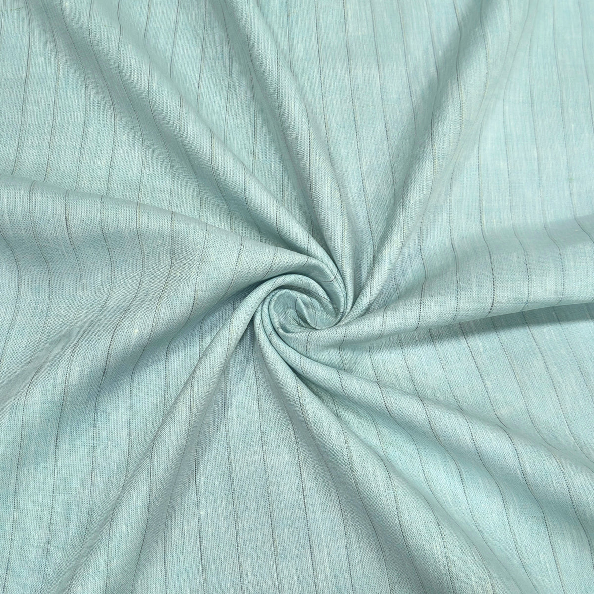 Sage Shadow Stripe Linen Fabric
